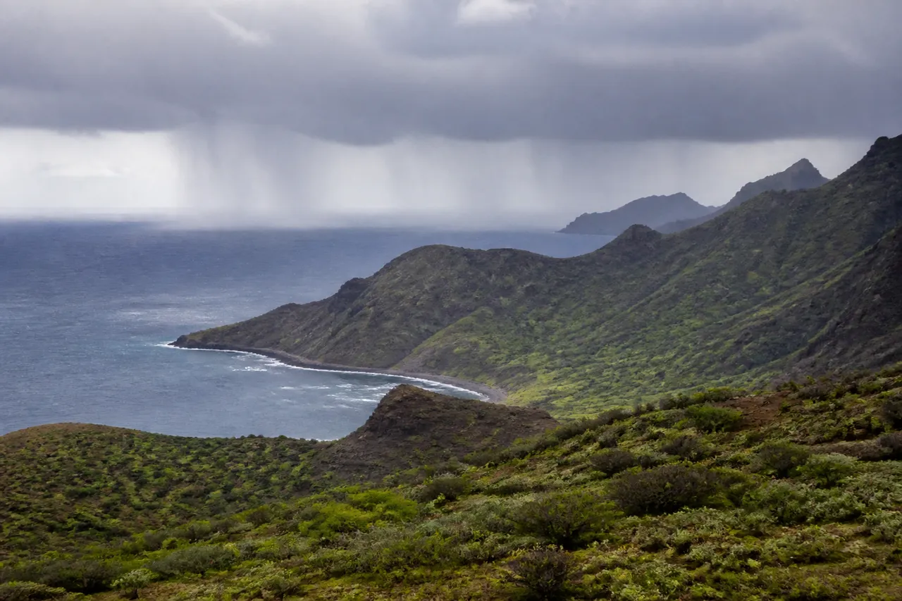 Averses courtes au Cap-Vert pendant la saison des pluies