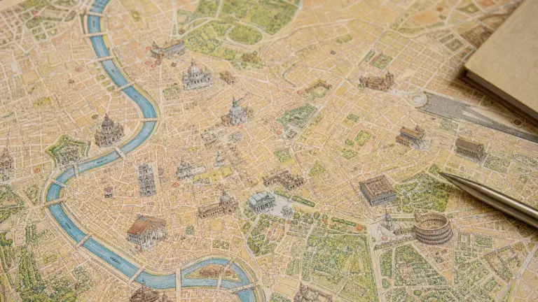 Carte de Rome pour estimer combien de jours visiter Rome
