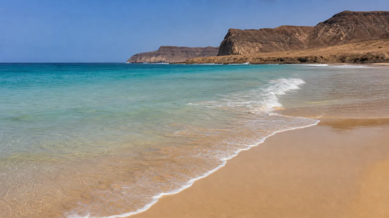 Quand partir au Cap-Vert : plage sous ciel dégagé