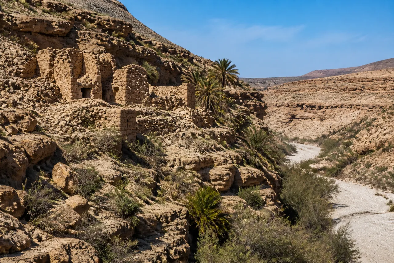 Ruines de Henchir Salsalah près de l'oued Salsalah